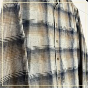 CANDA Mens XL Plaid Button Down Shirt Long Sleeve Cotton Casual Top‎